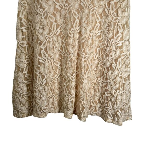 Free People Miles Of Lace Country Flare Dress Size Medium Ivory - Picture 3 of 7
